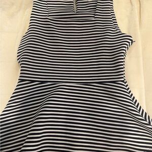 Chic Black and White Striped Tank Top